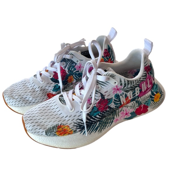 NOBULL Women's Floral White Sneakers - Picture 2 of 14